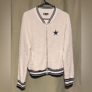 Dallas Cowboys NFL Football Team Apparel Sherpa Type Sports Jacket Women’s Small
